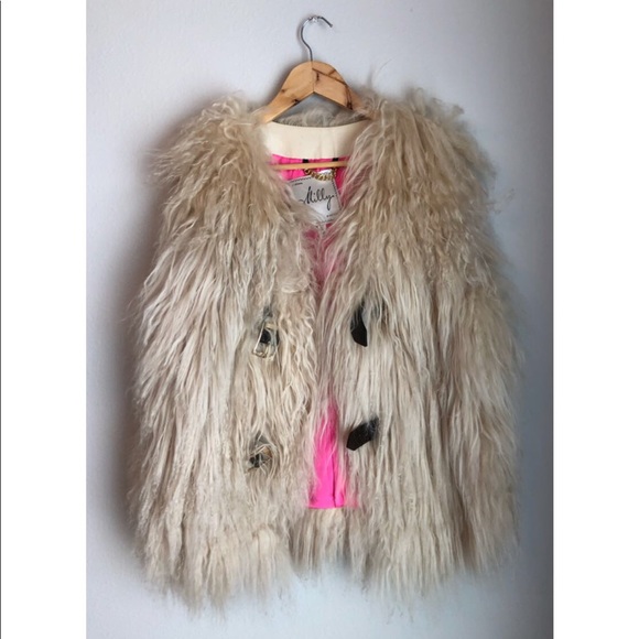 MILLY of New York - Dyed Magnolian Lamb Fur Vest - Picture 1 of 7